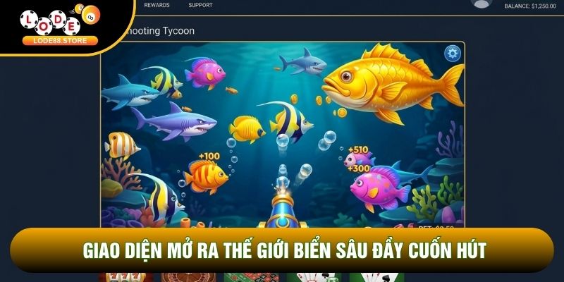 Giao diện mở ra thế giới biển sâu đầy cuốn hút Giao diện mở ra thế giới biển sâu đầy cuốn hút