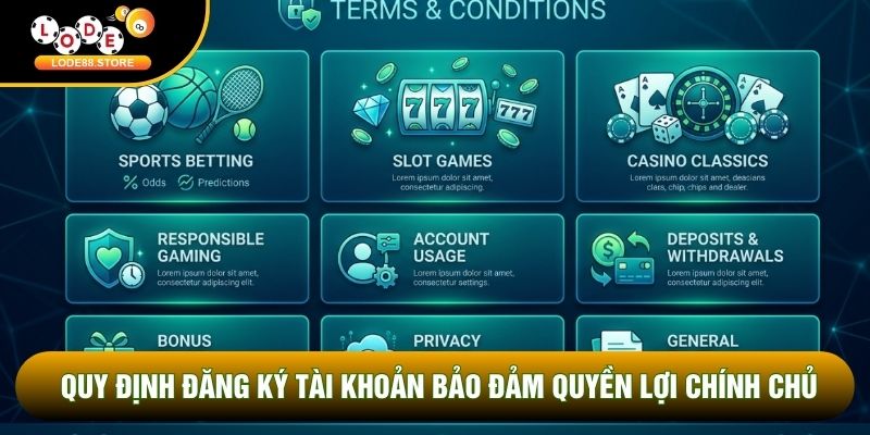 Quy định đăng ký tài khoản bảo đảm quyền lợi chính chủ Quy định đăng ký tài khoản bảo đảm quyền lợi chính chủ